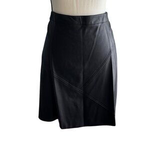 ZARA FAUX LEATHER BLACK MINI SKIRT, SZ. L
